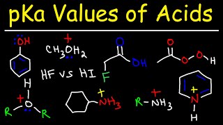 pKa Values of Acids  Organic Chemistry [upl. by Nylannej]