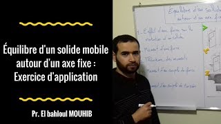 Équilibre dun solide mobile autour dun axe fixe Exercice dapplication [upl. by Kennet]