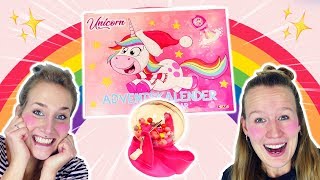 Einhorn ADVENTSKALENDER LOTTERIE Challenge NINA VS KATHI Wer öffnet die besten Türen Craze Unicorn [upl. by Jerrylee967]