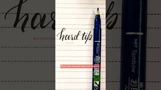 Brush Pen Calligraphy with Tombow Hard Tip l tombow shorts calligraphy shortfeed [upl. by Matthia]