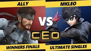 CEO 2019 SSBU  FOX  MkLeo Joker Vs Ally Snake Mario Smash Ultimate Winners Finals [upl. by Yarak539]