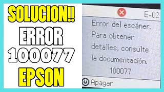 Solucion ERROR 100077 en IMPRESORA EPSON [upl. by Nahpets20]