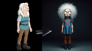 disenchantment all character as horror version [upl. by Uhile]