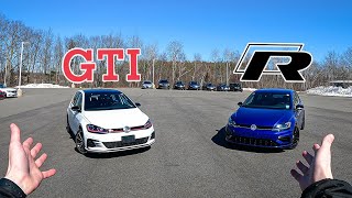 Golf GTI vs Golf R  Which Is The BETTER Choice [upl. by Mungam9]