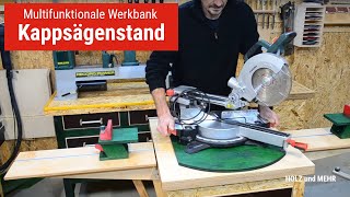 Mit dieser Lochplatte sägst du perfekte Winkel MFT Werkbank bauen [upl. by Sommer112]