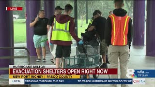 Thousands of residents head to shelters in Pasco County [upl. by Wallis]