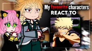 My Favourite Characters React to Eachother  💥Katsuki Bakugo💥  Its DK afton [upl. by Yemarej]