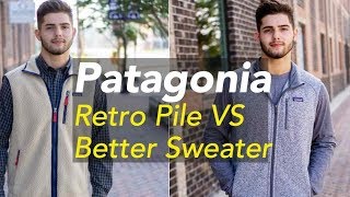 Patagonia Retro Pile Better Sweater Fleece Jacket Vest Comparison Grey [upl. by Pfaff]