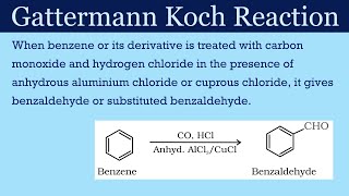 Gattermann Koch Reaction  Name Reaction  Mechanism [upl. by Coates]