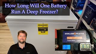 How Long Will One Battery Run A Deep Freezer GOLDENMATE 100AH Battery [upl. by Downe]