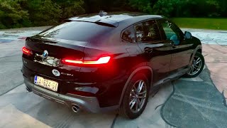 BMW X4 2021 at night  LED lights AMBIENT lights amp night DRIVE [upl. by Boccaj]