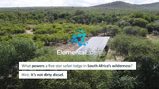 How a solar hydrogen microgrid powers a 5star safari lodge in the Madikwe Game Reserve South Africa [upl. by Mozelle]