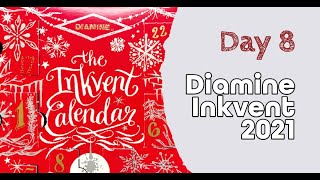 Diamine Inkvent 2021 Day 8 Raspberry Rose [upl. by Hendrika]