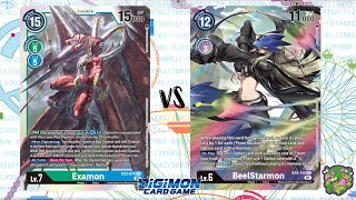 DIGIMON TCG Local match Examon BlueGreen vs BeelStarmon Purple  TEA COFFEE AND GAMES [upl. by Cordeelia337]