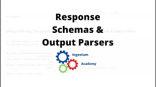 Format Instructions with Response Schemas and Output Parser  Langchain  Ingenium Academy [upl. by Prosper]