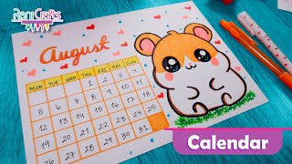 DIY  AUGUST Calendar  Bullet journal decoration organization ideas [upl. by Trela]