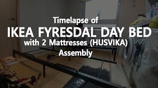 How to Assemble  IKEA 퓌레스달 Fyresdal 데이베드매트리스2 블랙 후스비카 하드 조립 [upl. by Tripp]