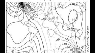 Earth Magnetic Field Declination from 1590 to 1990 [upl. by Blessington]