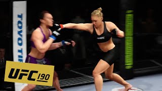 UFC 190 Ronda Rousey vs Bethe Correia FULL FIGHT HIGHLIGHTS EA Sports UFC [upl. by Ajiak]