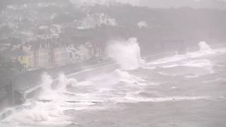 Storm Callum from Lea Mount in Dawlish Devon UK [upl. by Aicinod775]