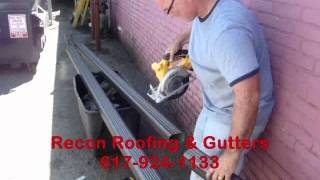 Recon Roofing Downspout Installation Watertown MA [upl. by Nairbal932]