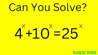 A Nice Exponent Math Problem  Find the Value of X [upl. by Ziom]