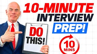 HOW to PREPARE for a JOB INTERVIEW in under 10 MINUTES LASTMINUTE INTERVIEW PREP [upl. by Ralf]