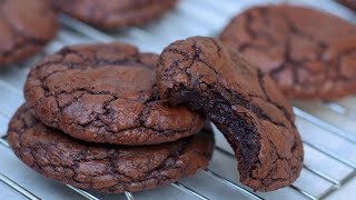 Chewy Brownie Cookies 🍫 brownies browniecookies [upl. by Abigael757]