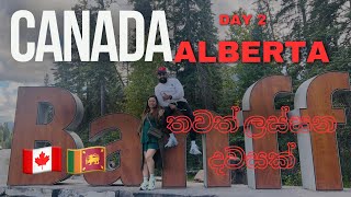 Banffකැනඩාවේ ඇල්බර්ටා වල තවත් ලස්සන දවසක්Alberta Canada🍁🇨🇦Downtown Banff [upl. by Yelich]