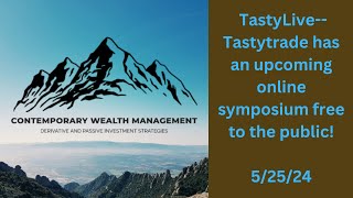 Tastytrades TastyLive programming has a FREE upcoming symposium on PORTFOLIO CONSTRUCTION [upl. by Wahkuna]