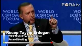 Turkish PM Storms Out of Gaza Debate at Davos [upl. by Sabrina]