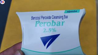 Perobar 25 soap for acne Benzoyl peroxide cleaning bar  Perobar soap for back acne [upl. by Yarised]