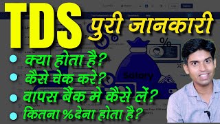 TDS Kya Hai Hindi Me Explained  TDS Claim Process  Tax Deducted at Source In Income Tax [upl. by Schalles]