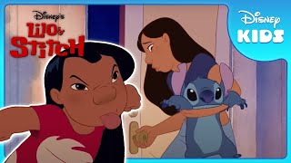 Stitchs New Home 🏠  Lilo and Stitch  Disney Kids [upl. by Bohi]