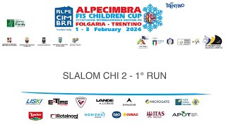 Slalom Children 2  1° run  ALPECIMBRA FIS CHILDREN CUP 2024  SPORTCULTURATV [upl. by Sidnac]