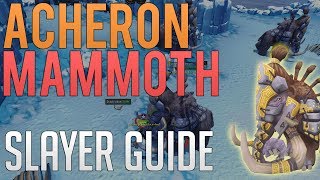 700k slayer XP  Acheron Mammoths slayer guide  Runescape 3 [upl. by Enitnelav]