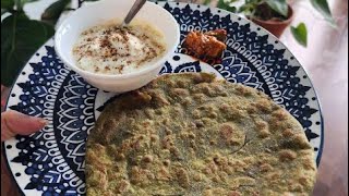 Dahi tikhari and palak ke paratha 😋 recipe food cooking foodie dahitikhari paratha yummy [upl. by Naitirb121]