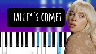 Billie Eilish  Halleys Comet  Piano Tutorial [upl. by Good]