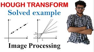 Hough transform with solved example in Hindi  Image processing [upl. by Audsley]