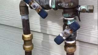 How to blow out your sprinkler system Winterizing sprinkler irrigation [upl. by Nylekcaj]