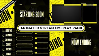 Animated Stream Overlay Pack  Animated OBSStreamlabs Overlay 🔥🔥🔥 [upl. by Wescott]