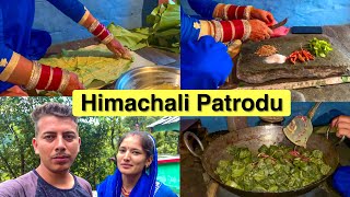 Vlog 50  Patrodu Himachali Dish Pahadi famous dish patrode HimachaliCouple [upl. by Mcmillan]