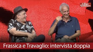 Nino Frassica e Marco Travaglio la surreale intervista doppia alla festa del Fatto [upl. by Atneciv]