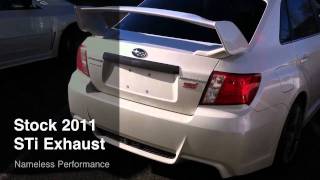 Nameless Performance AxleBack Exhaust vs Stock [upl. by Tevis]