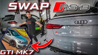 SWAP RS3 GTI  TOMEI A DECISÃO DO QUE VOU FAZER COM A RS3 DE LEILÃO… 🫣 [upl. by Trudi]