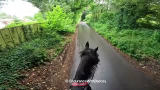 Trotting on road between bridleways [upl. by Elletnahs]