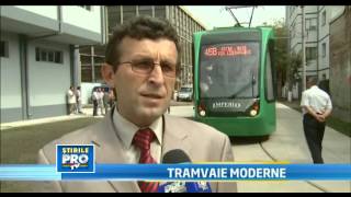 Tramvai Imperio nou fabricat la Bucuresti 2012 reportaj TV [upl. by Manson]