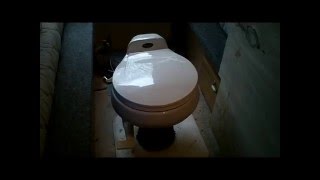 How to Install an RV Motorhome Toilet My 1992 REXHALL Airex Renovation Project [upl. by Sirahc]