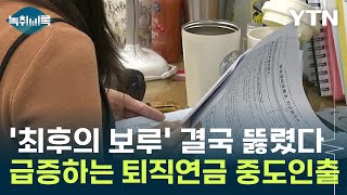 최후의 보루 결국 뚫렸다급증하는 퇴직연금 중도인출 Y녹취록  YTN [upl. by Kcirdet853]