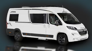 Größte Heckgarage im Kastenwagen 2022 Pössl Roadcruiser B Raumkonzept mit komfortablen Längsbetten [upl. by Nnoryt776]